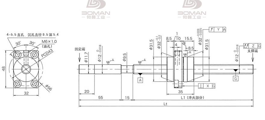 KURODA HG1230QS-BEZR-0800A 深圳黑田丝杆代理
