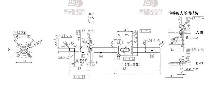 KURODA GP1002DS-EAFR-0210B-C3S 黑田丝杆价格高吗