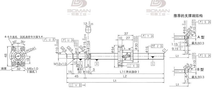 KURODA GP1502DS-BAPR-0300B-C3F 黑田丝杆GG3210