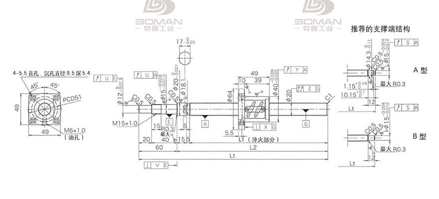 KURODA GP2004ES-AALR-0605B-C3F hcnc黑田精工丝杠代理