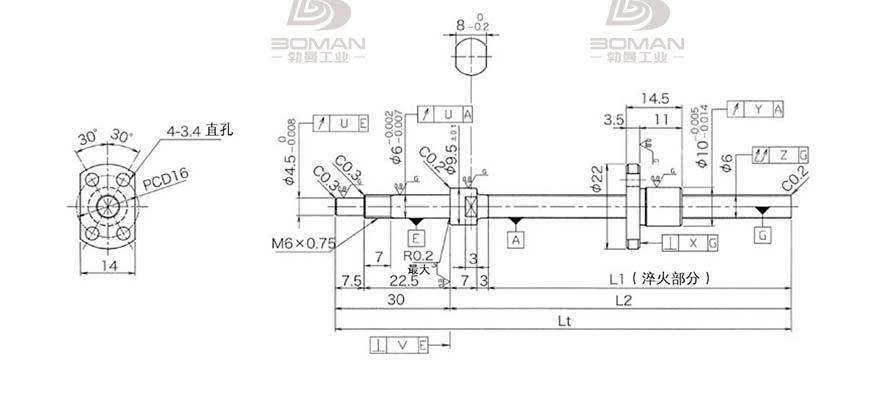 KURODA DP0601JS-HDNR-0130B-C3F 黑田精工丝杆怎么安装