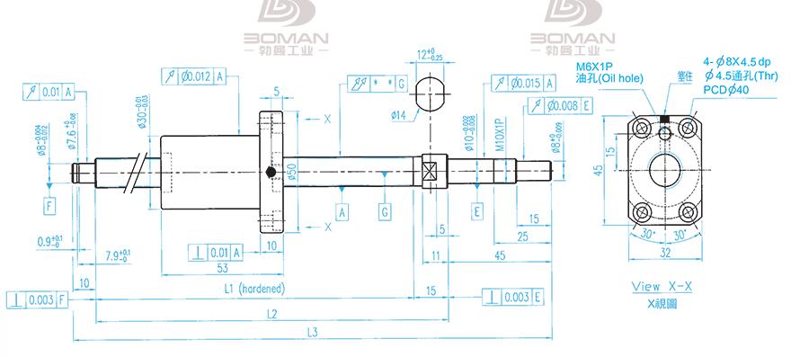 TBI XSVR01210B1DGC5-230-P1 tbi丝杆轴承型号